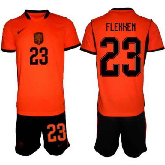 Men Netherlands 2026 Soccer Jerseys Orange #23 Mark Flekken